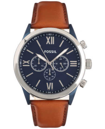 Watch strap Fossil BQ2152 Leather Brown 26mm